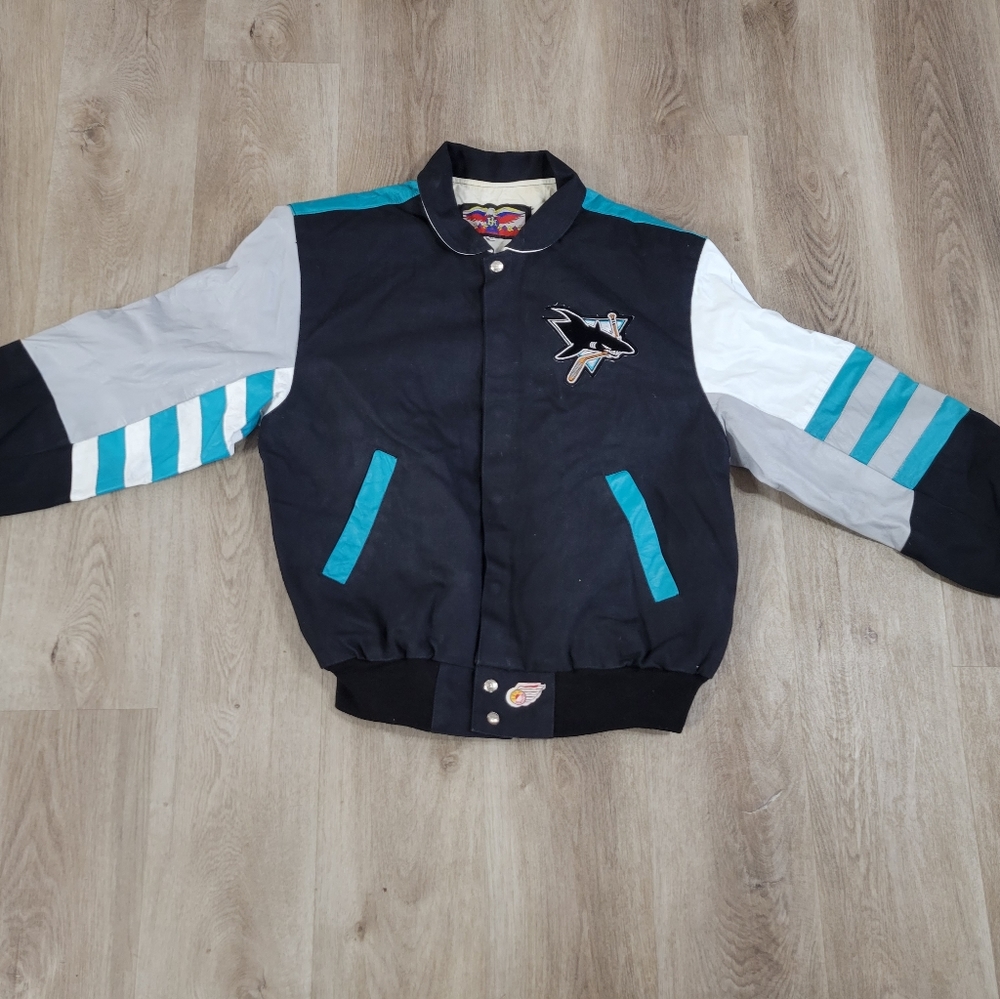 Vintage jeff hamilton NHL hockey San Jose sharks jacket Medium